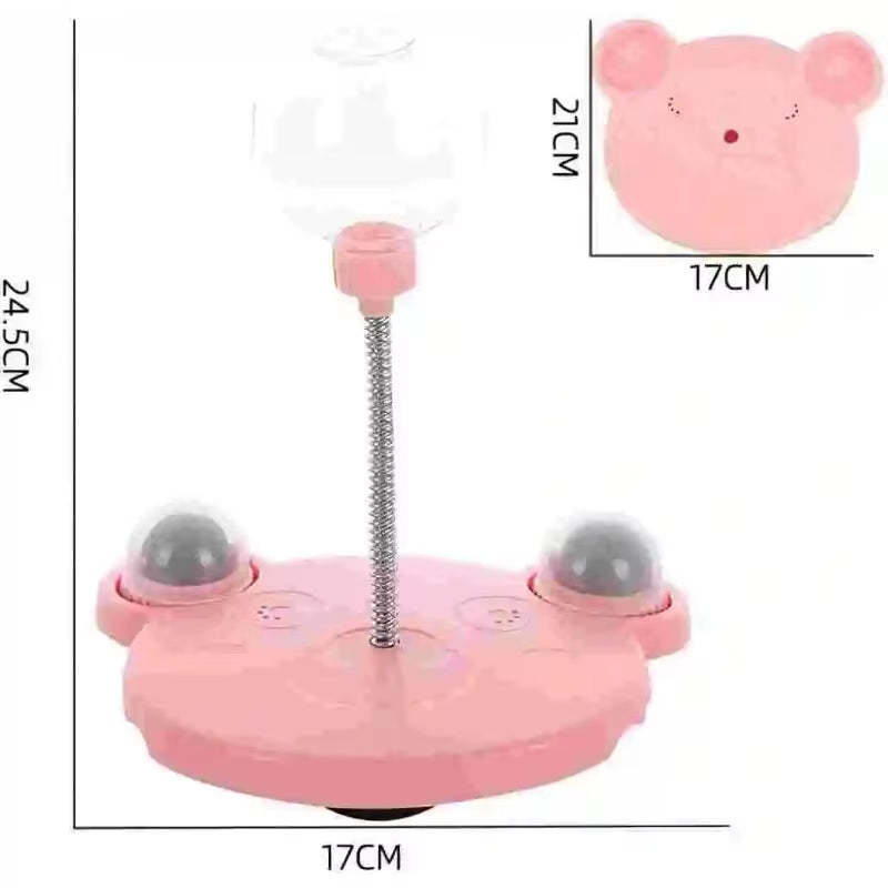 Wobbly Pet Treat Toy,Pet Interactive Dispenser with Spring,Leaking Treats Ball Pet Feeder Toy,Pet Toy Treat Dispens