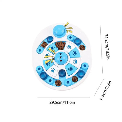 Pet Puzzle Food Plate Training Slow Feeder Dog Interactive Feeding Bowl Mental Food Dispenser Enrichment Anti-Slip Puzzle Toys