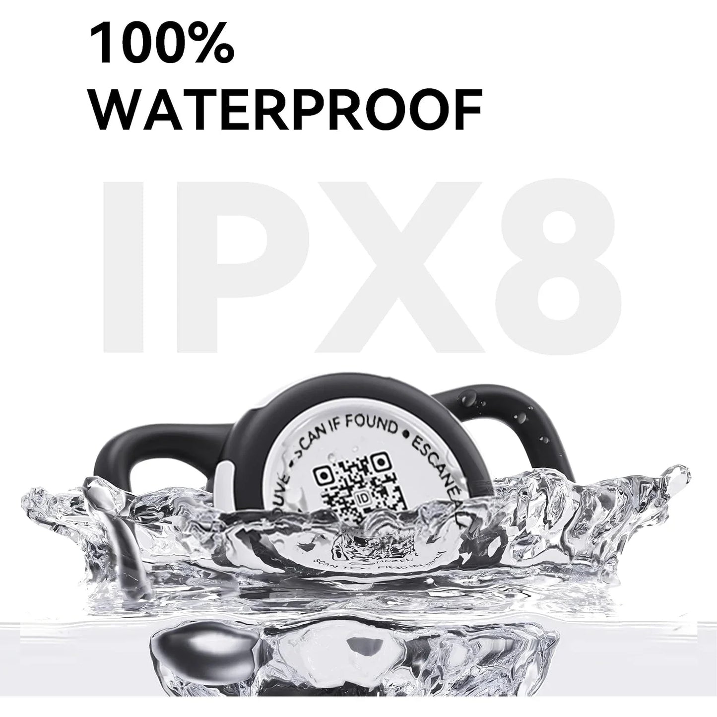 Waterproof Airtag Holder for Dog Collar with QR Code Tag, Soft Protective Lightweight Air Tag Case for Dog & Cat Collars Harness