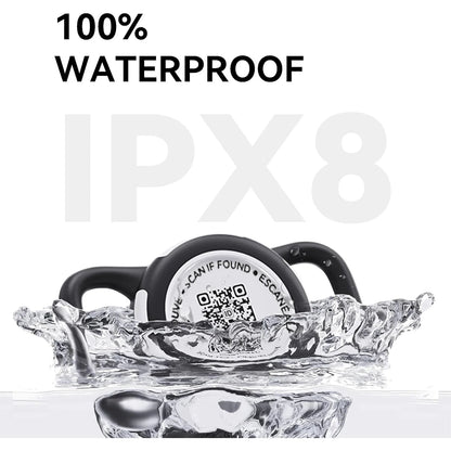 Waterproof Airtag Holder for Dog Collar with QR Code Tag, Soft Protective Lightweight Air Tag Case for Dog & Cat Collars Harness