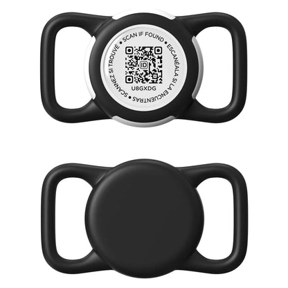 Waterproof Airtag Holder for Dog Collar with QR Code Tag, Soft Protective Lightweight Air Tag Case for Dog & Cat Collars Harness
