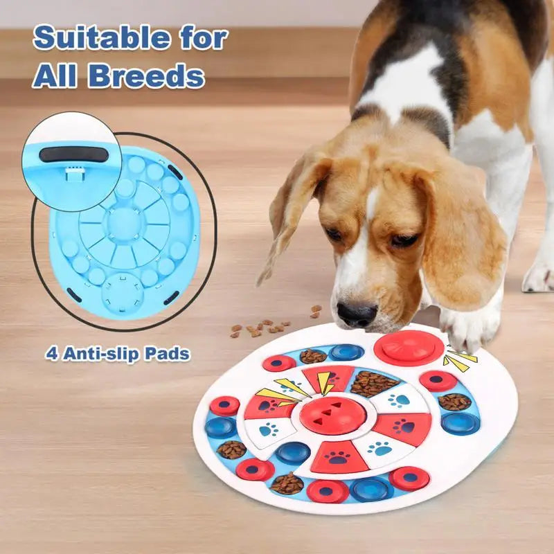 Pet Puzzle Food Plate Training Slow Feeder Dog Interactive Feeding Bowl Mental Food Dispenser Enrichment Anti-Slip Puzzle Toys