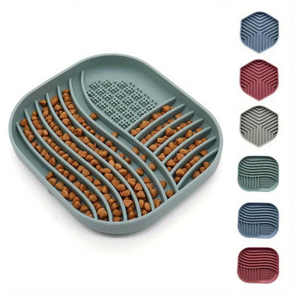 Pet Supplies Slow Food Cushion Cat Anti-Knockover Food Bowl Puppy Anti-Choking Silicone Food Plate Cat Basin Meal Cushion