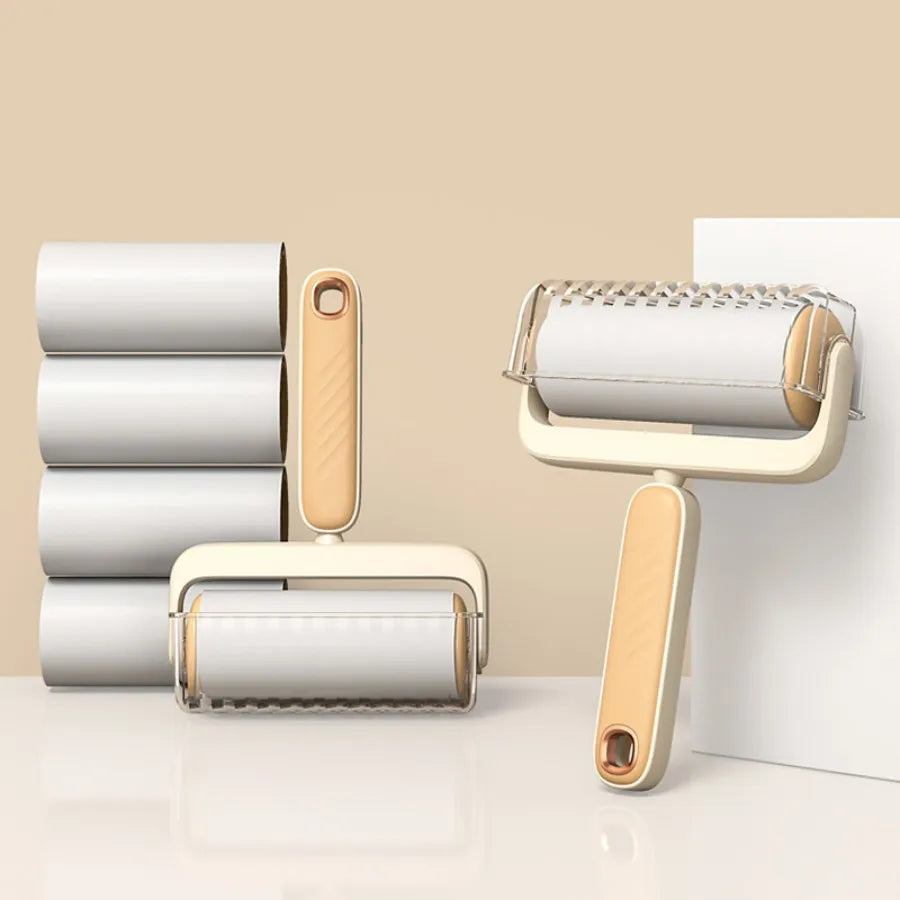 Tearable Roll Paper Sticky Roller Brush Plush Razor Replaceable Core Cleaning Tool Pet Hair Removal Roller Carpet Cleaning Brush