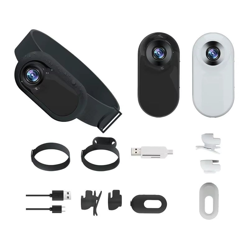 Pet Collar Camera HD 1080P Mini Sports Camera with Screen Video Recording Outdoor Wireless Camera Collar Pet Cat Safety Supplies