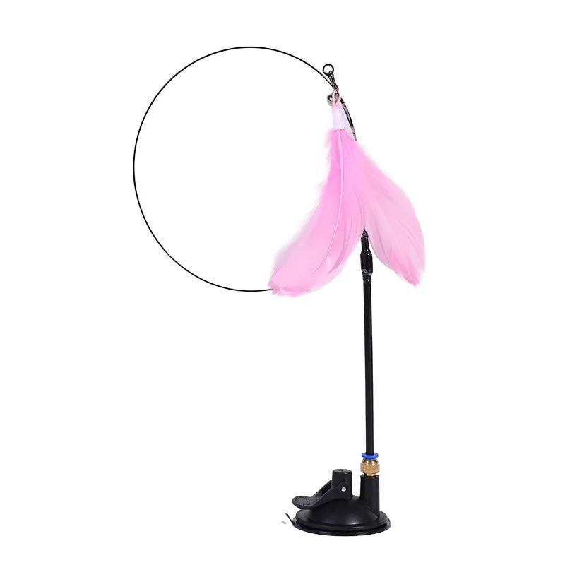 New Powerful Suction Cat-Teasing Stick with Bell Long Rod Detachable Cat Self Hi Toy Amazon Pet Supplies