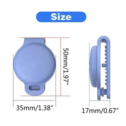Air-Tag Dog Collar Holder Protective Cases for GPS Dog Silicone Air Tag Cover for MAX Wide 1.4" Pet Collar