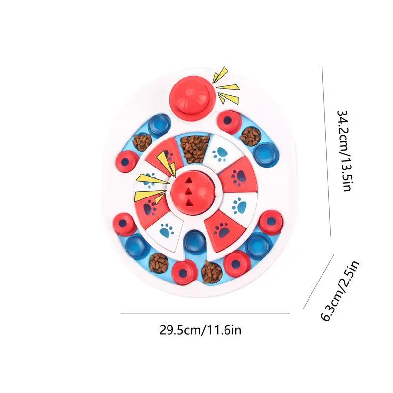 Pet Puzzle Food Plate Training Slow Feeder Dog Interactive Feeding Bowl Mental Food Dispenser Enrichment Anti-Slip Puzzle Toys