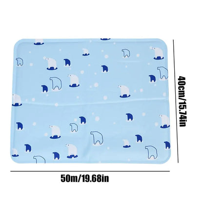 Cooling Pet Mat Breathable Washable Summer Pad Dog Cat Self Cool Blanket for Kennel Crate and Bed Sleeping Dog Cooling Pad