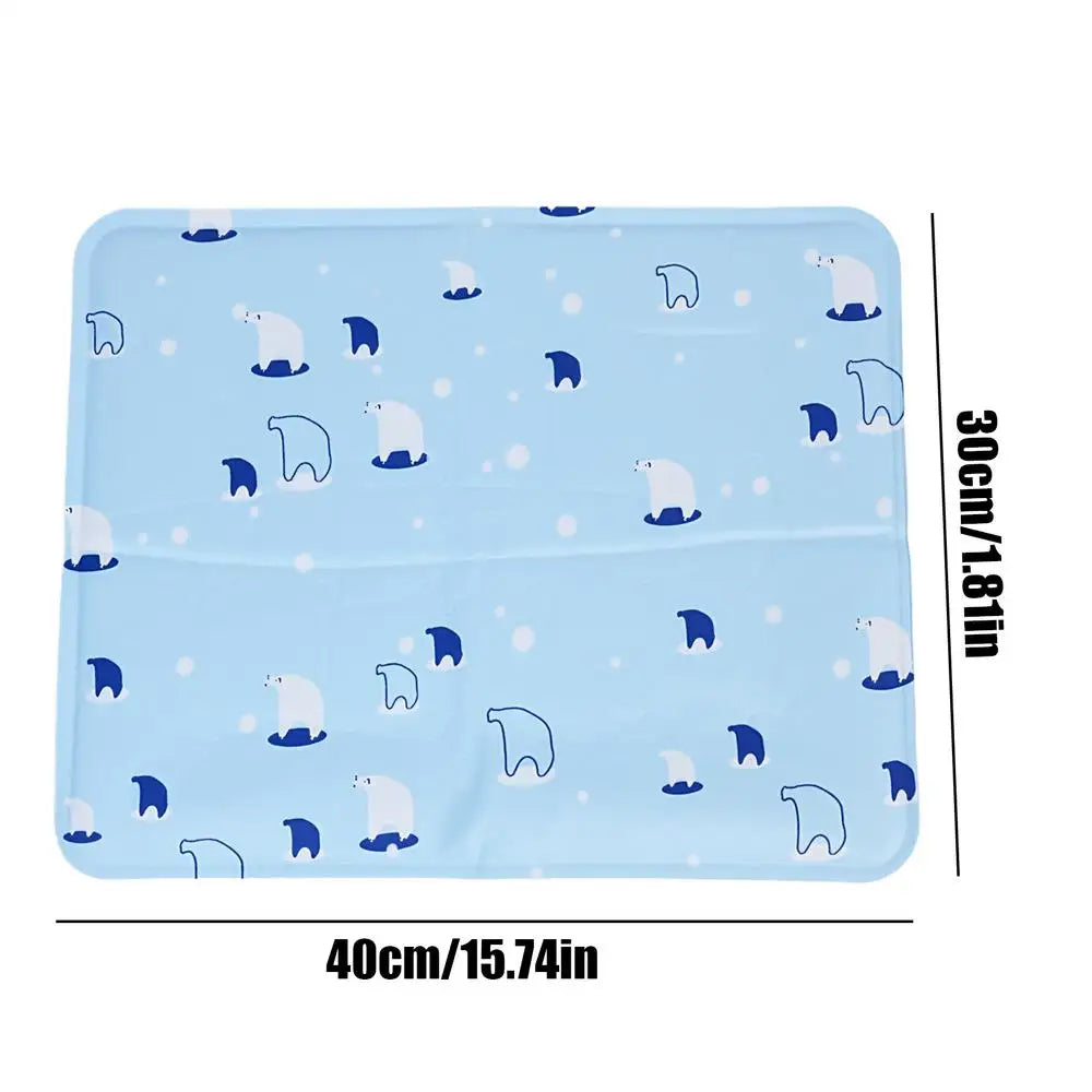 Cooling Pet Mat Breathable Washable Summer Pad Dog Cat Self Cool Blanket for Kennel Crate and Bed Sleeping Dog Cooling Pad