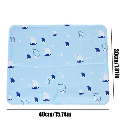 Cooling Pet Mat Breathable Washable Summer Pad Dog Cat Self Cool Blanket for Kennel Crate and Bed Sleeping Dog Cooling Pad