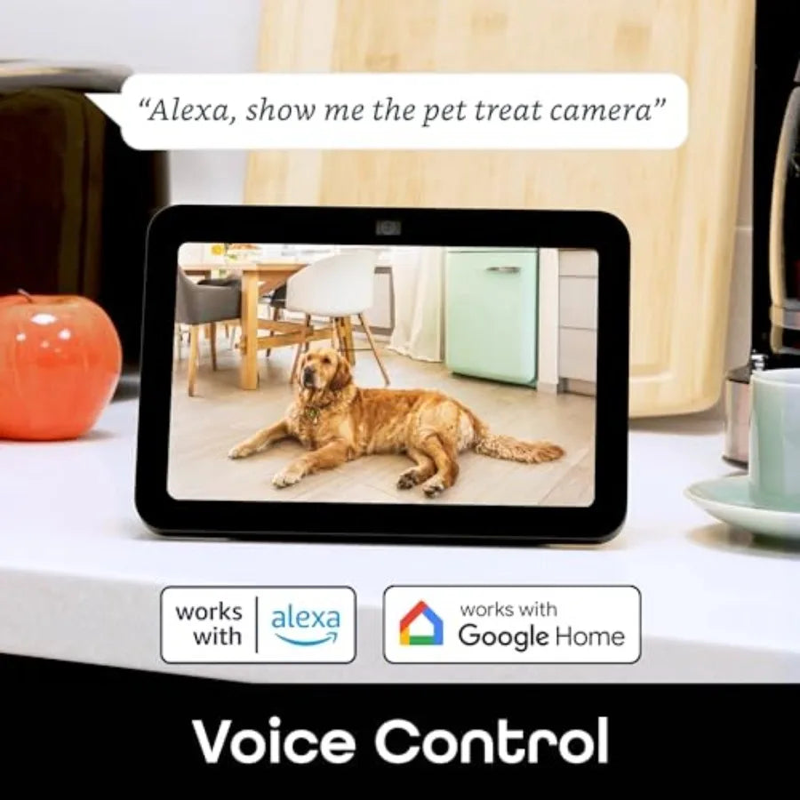 Pet Treat Dispenser with Camera - 2K HD Wifi Enabled Dog and Cat Automatic Smart Feeder Two-Way Audio Night Vision Auto-Follow