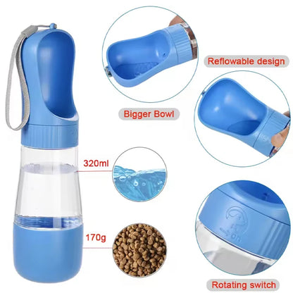 Dog Portable Water Bottle Leak Proof Pet Travel Water Dispenser Outdoor Puppy Drinking Feeder Lightweight Pet Supplies