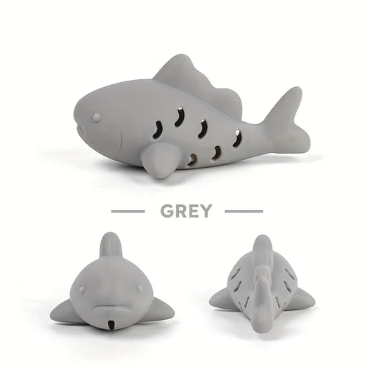 Toy with Shaped Treat Dispenser - Durable Bite-Resistant Design, Hiding Food & Grinding Teeth Entertainment,Silicone Pet Toy