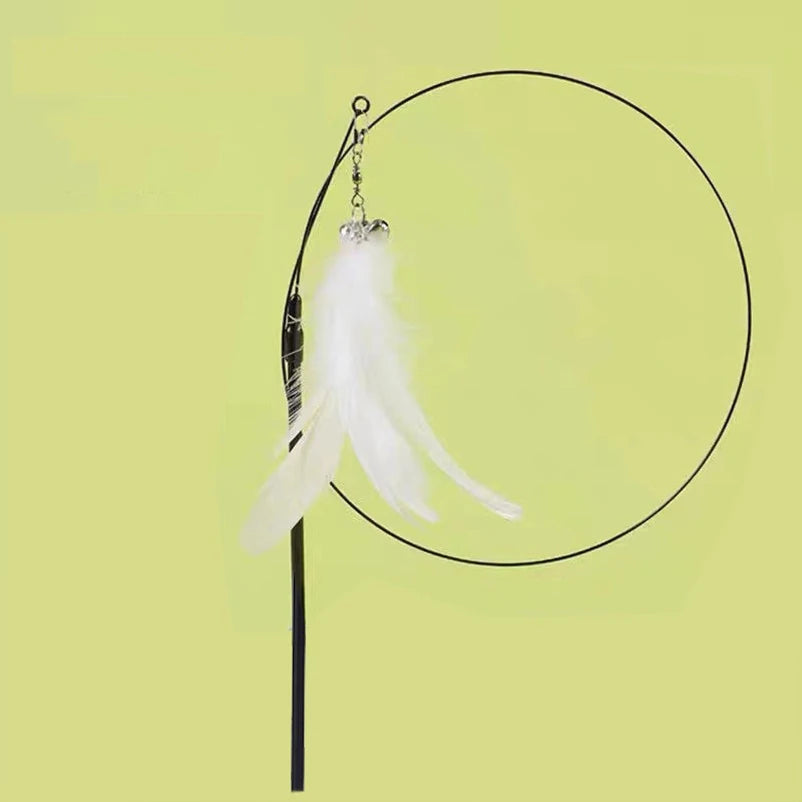 New Powerful Suction Cat-Teasing Stick with Bell Long Rod Detachable Cat Self Hi Toy Amazon Pet Supplies